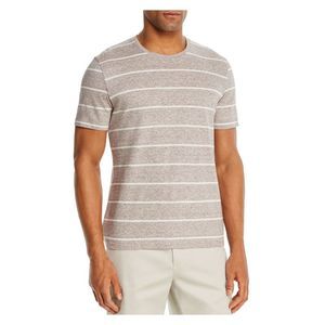 DYLAN GRAY Mens Brown Striped Casual Shirt M